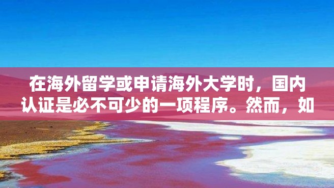 在海外留学或申请海外大学时，国内认证是必不可少的一项程序。然而，如何查询海外大学的国内认证情况呢？下面就为大家介绍几种查询方式。