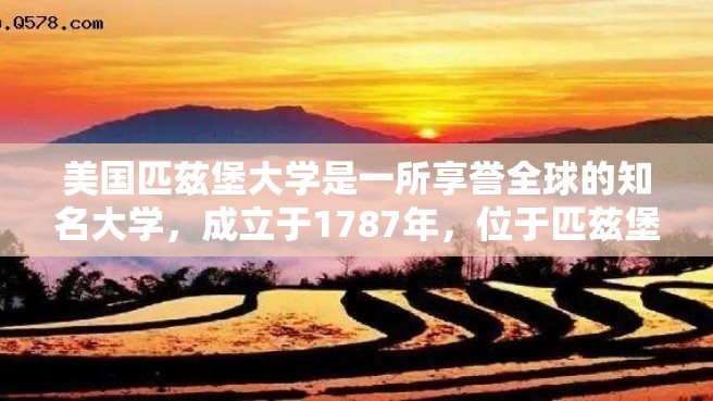 美国匹兹堡大学是一所享誉全球的知名大学，成立于1787年，位于匹兹堡市中心，是全球著名的一流研究性大学。在全球范围内具有很高的声誉和知名度，备受世界各地学者和学生所推崇。