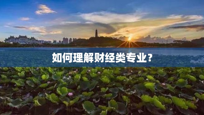 如何理解财经类专业？