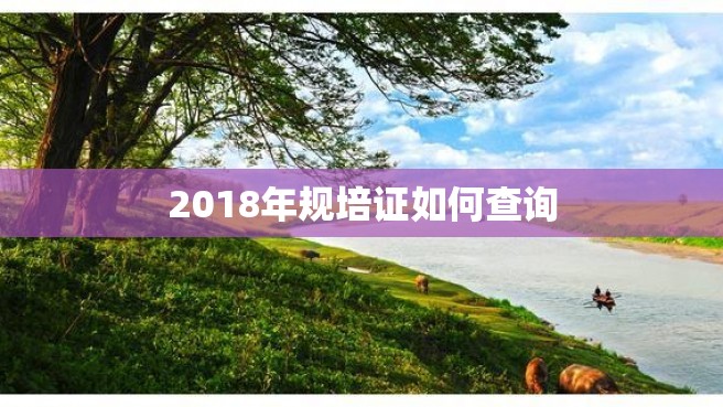 2018年规培证如何查询