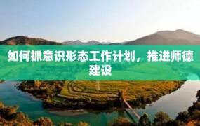 如何抓意识形态工作计划，推进师德建设