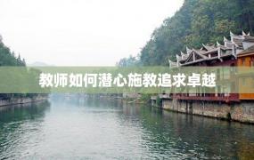 教师如何潜心施教追求卓越