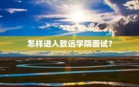 怎样进入致远学院面试？