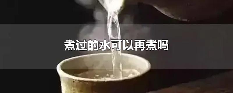 煮过的水可以再煮吗(水煮过了还能再煮吗)