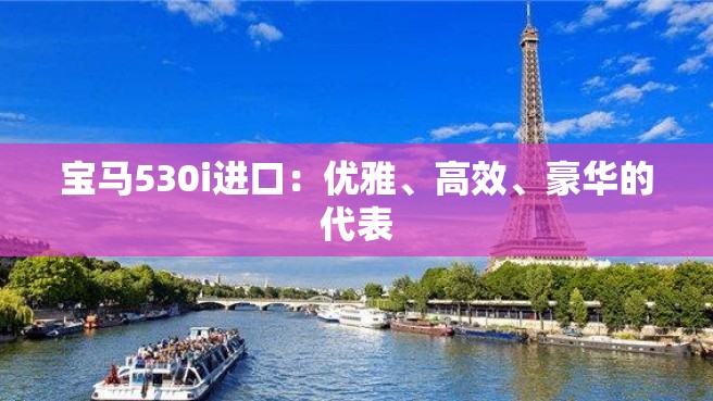 宝马530i进口：优雅、高效、豪华的代表