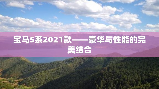 宝马5系2021款——豪华与性能的完美结合