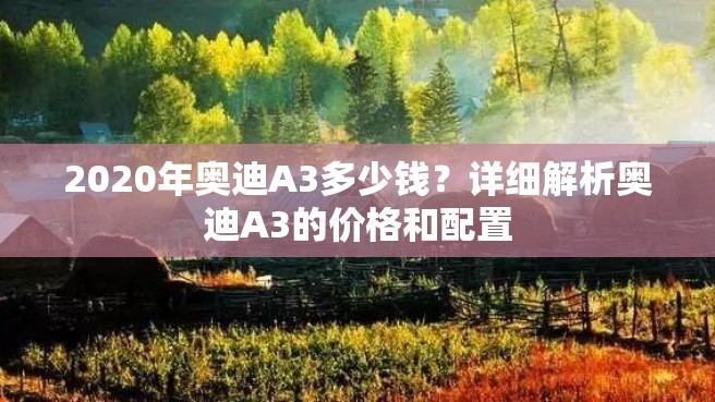 2020年奥迪A3多少钱？详细解析奥迪A3的价格和配置