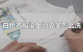 白色衣服染上马克笔怎么洗(马克笔把衣服染了 怎么洗)