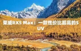 荣威RX5 Max：一款性价比超高的SUV