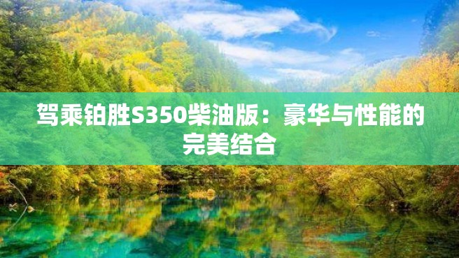 驾乘铂胜S350柴油版：豪华与性能的完美结合