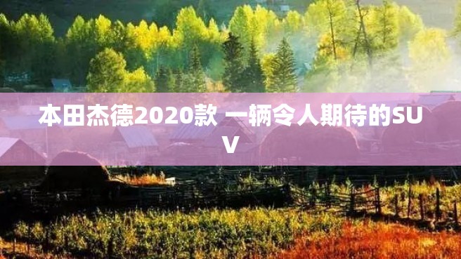 本田杰德2020款 一辆令人期待的SUV