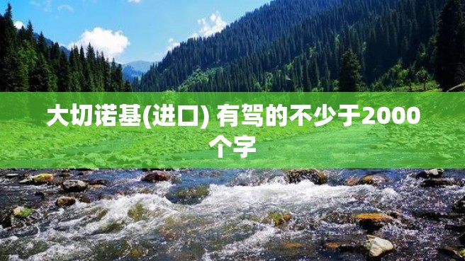 大切诺基(进口) 有驾的不少于2000个字