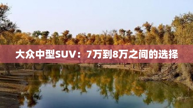 大众中型SUV：7万到8万之间的选择