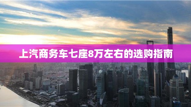 上汽商务车七座8万左右的选购指南