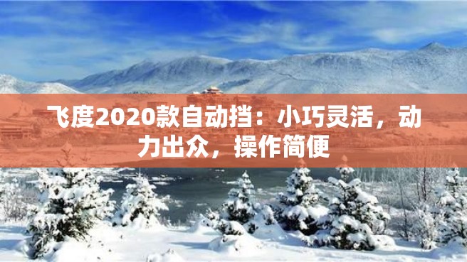 飞度2020款自动挡：小巧灵活，动力出众，操作简便