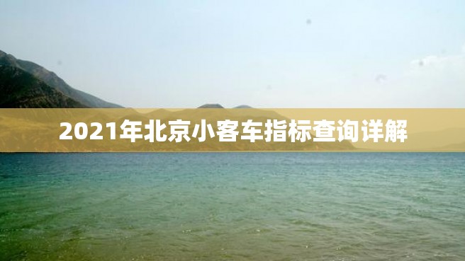 2021年北京小客车指标查询详解