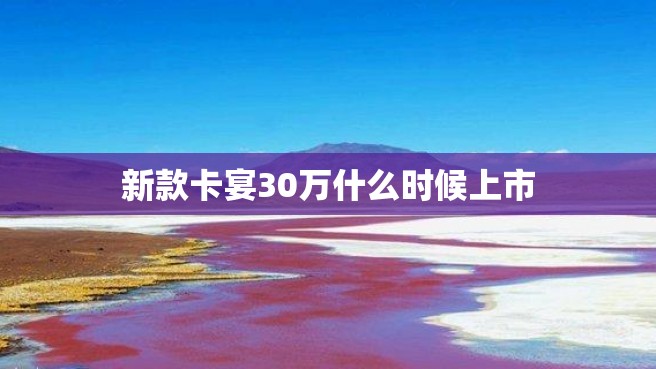 新款卡宴30万什么时候上市