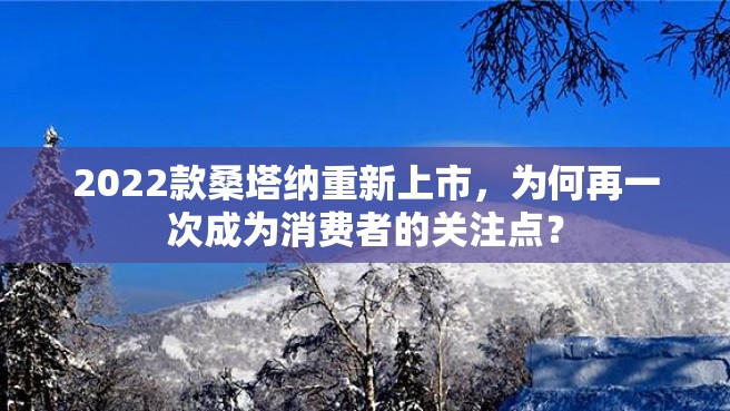 2022款桑塔纳重新上市，为何再一次成为消费者的关注点？