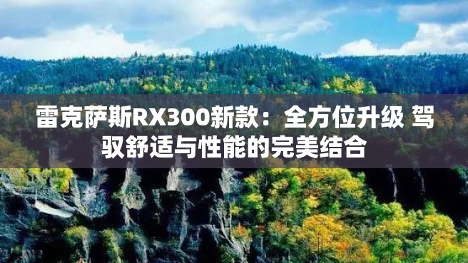 雷克萨斯RX300新款：全方位升级 驾驭舒适与性能的完美结合