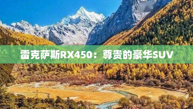 雷克萨斯RX450：尊贵的豪华SUV