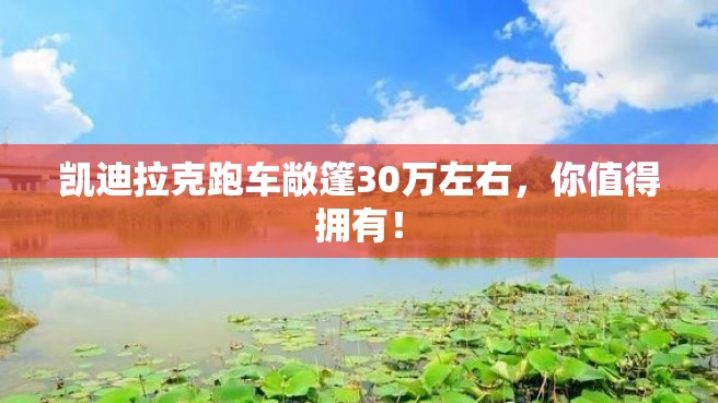 凯迪拉克跑车敞篷30万左右，你值得拥有！