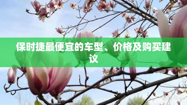 保时捷最便宜的车型、价格及购买建议