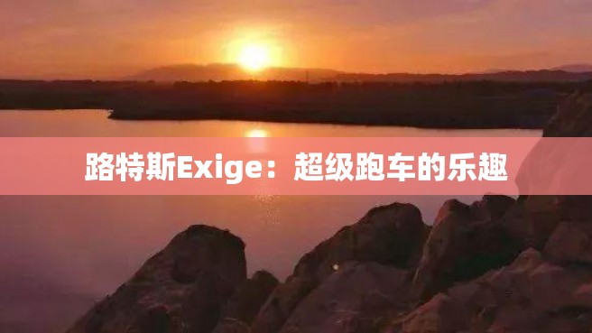 路特斯Exige：超级跑车的乐趣