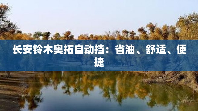 长安铃木奥拓自动挡：省油、舒适、便捷