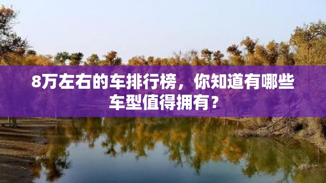 8万左右的车排行榜，你知道有哪些车型值得拥有？