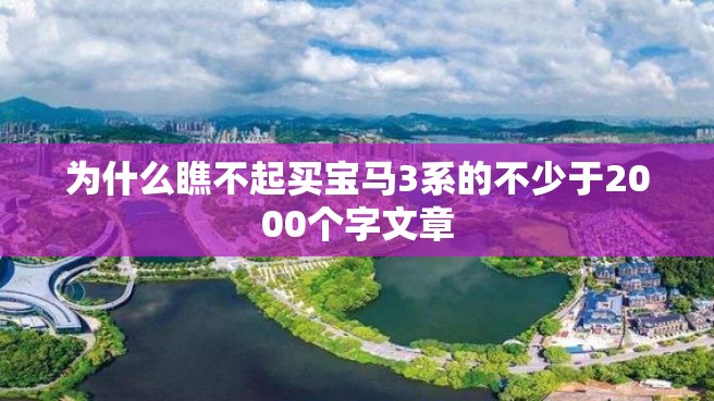 为什么瞧不起买宝马3系的不少于2000个字文章