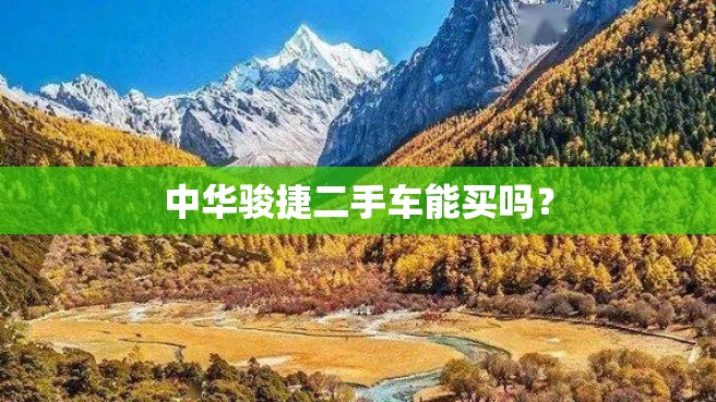 中华骏捷二手车能买吗？