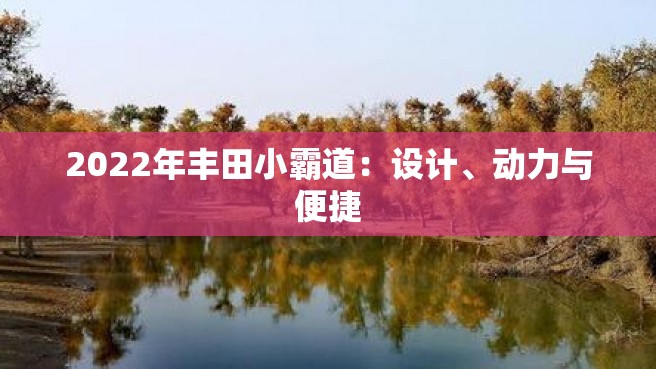 2022年丰田小霸道：设计、动力与便捷