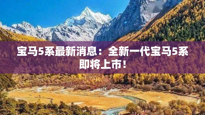 宝马5系最新消息：全新一代宝马5系即将上市！