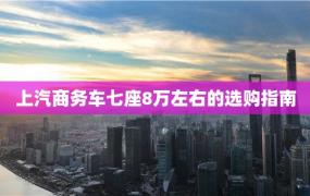 上汽商务车七座8万左右的选购指南