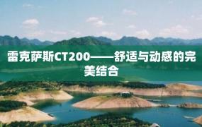 雷克萨斯CT200——舒适与动感的完美结合