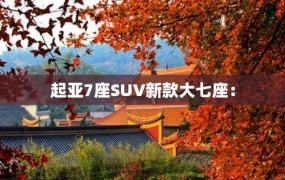 起亚7座SUV新款大七座：