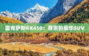 雷克萨斯RX450：尊贵的豪华SUV