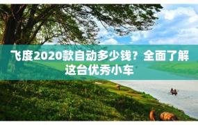 飞度2020款自动多少钱？全面了解这台优秀小车