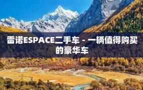 雷诺ESPACE二手车 - 一辆值得购买的豪华车