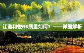 江淮和悦RS质量如何？——详细解析