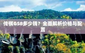 传祺GS8多少钱？全面解析价格与配置