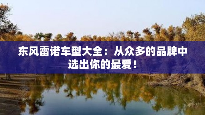 东风雷诺车型大全：从众多的品牌中选出你的最爱！