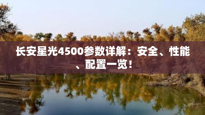 长安星光4500参数详解：安全、性能、配置一览！