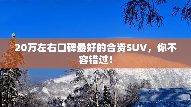 20万左右口碑最好的合资SUV，你不容错过！