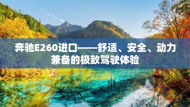 奔驰E260进口——舒适、安全、动力兼备的极致驾驶体验