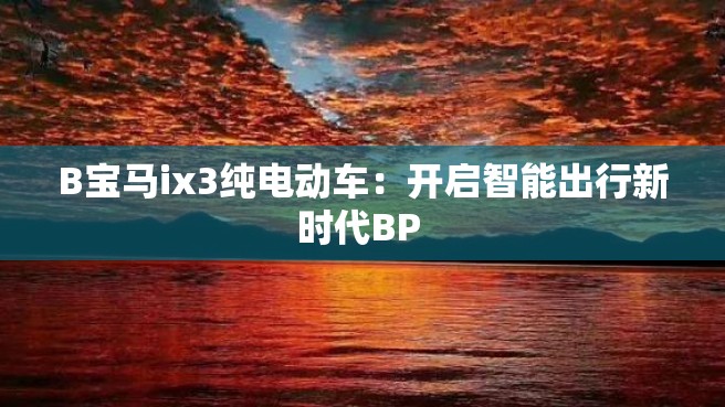 B宝马ix3纯电动车：开启智能出行新时代BP 