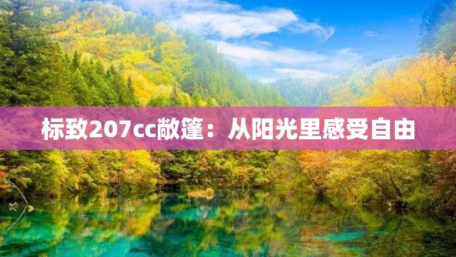 标致207cc敞篷：从阳光里感受自由