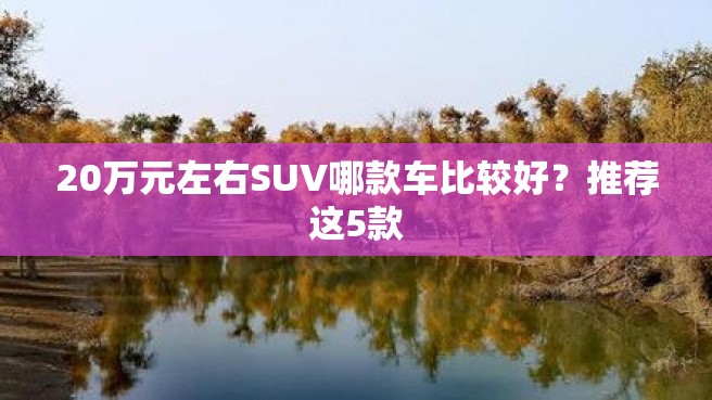 20万元左右SUV哪款车比较好？推荐这5款