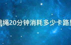 跳绳20分钟消耗多少卡路里?(跳绳十分钟消耗多少卡路里)