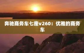 奔驰商务车七座v260：优雅的商务车